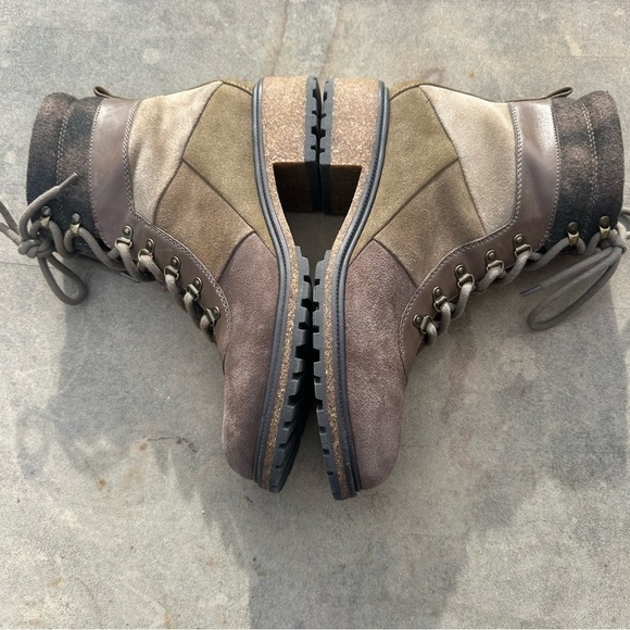 Earth Elements Tessa Lace Up Combat Hiker Boots Leather Mushroom Size 11 EUC - Picture 5 of 10